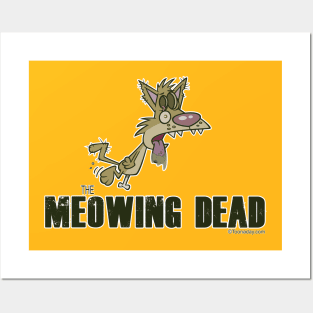 Meowing Dead Zombie Cat Posters and Art